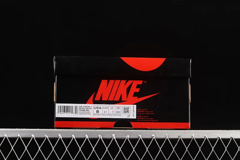 All categories Air Jordan Jordan series basketball shoes Air Jordan 1 High C version Air Jordan 1 High OG "Bred Patent" AJ1 Joe 1 patent leather black and red high-top basketball shoes 555088-063